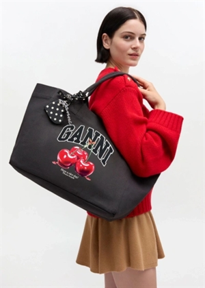 Medium trapeze shopper cherry printed Phantom B2110038 Ganni 